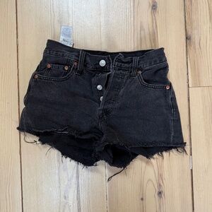 Levi's 501 Women's Black Denim Shorts